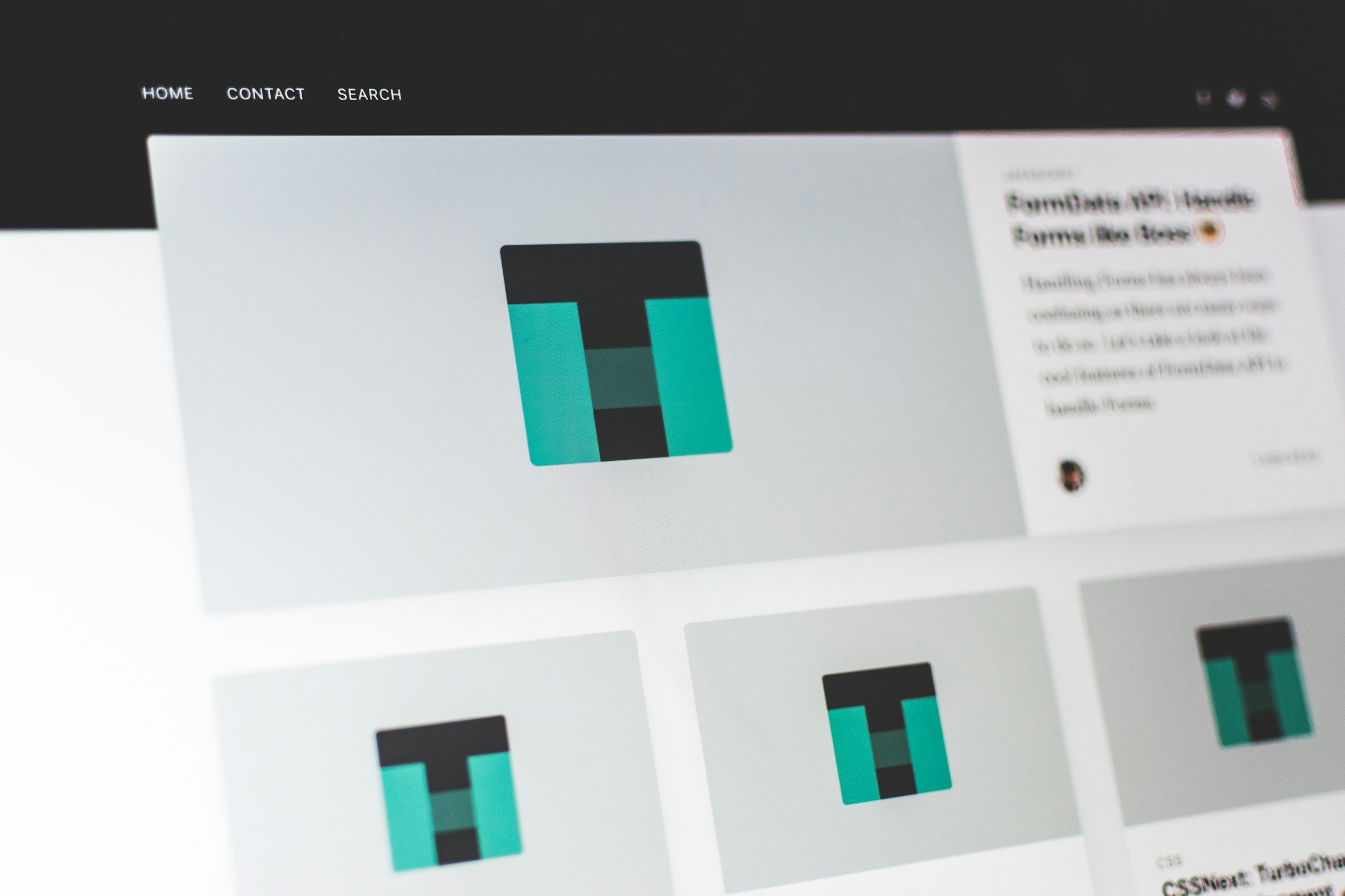 A web page layout